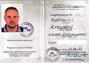 legitymacja OSPWZK